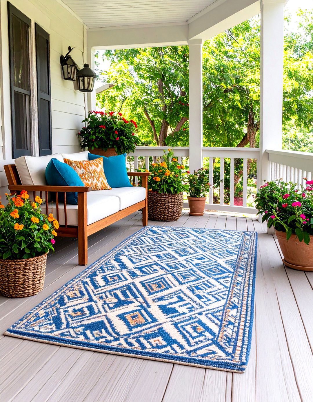 Reversible IndoorOutdoor Rug - 30 front porch rug ideas