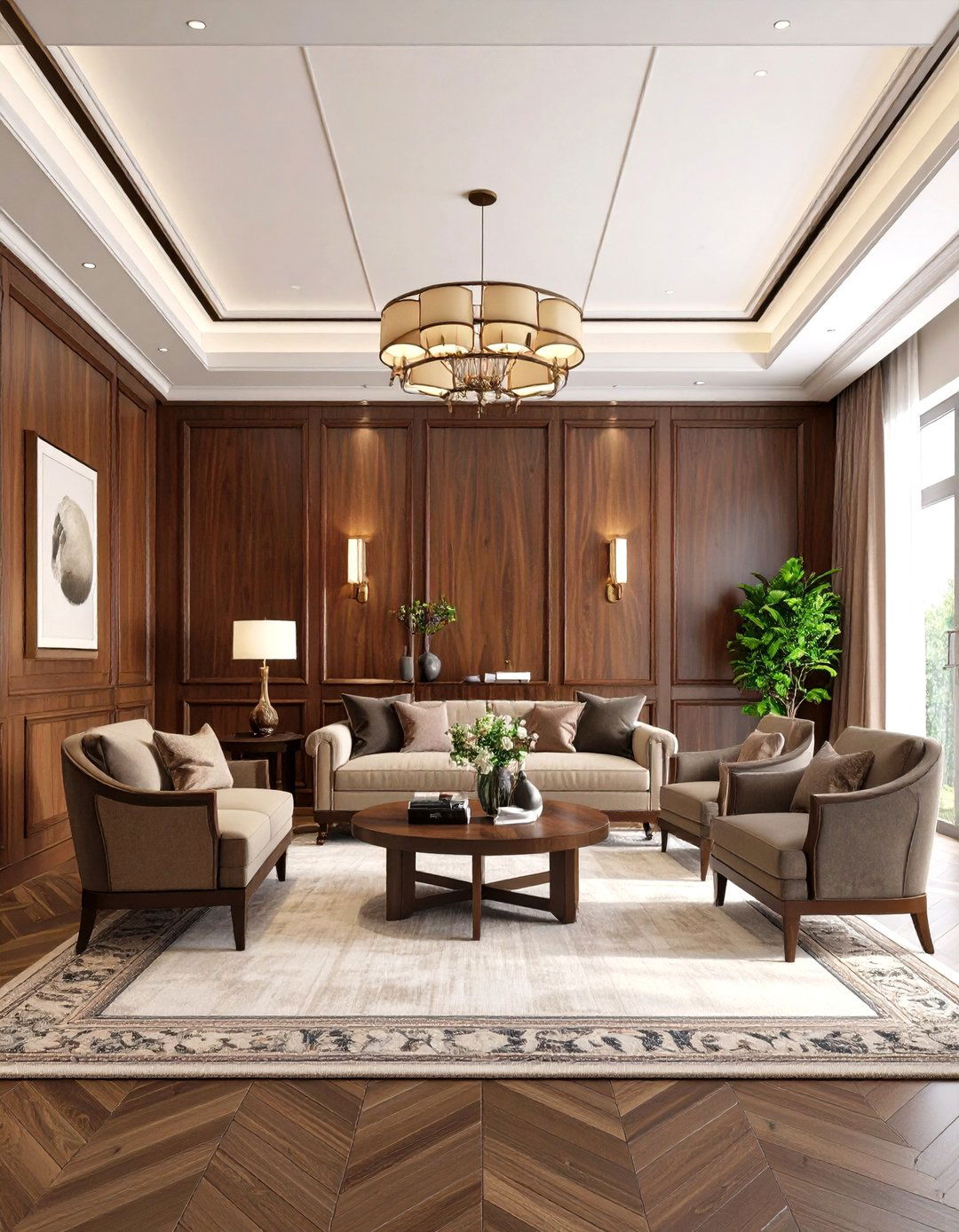 Revival of Dark Wood Tones - 30 interior design trends 2025