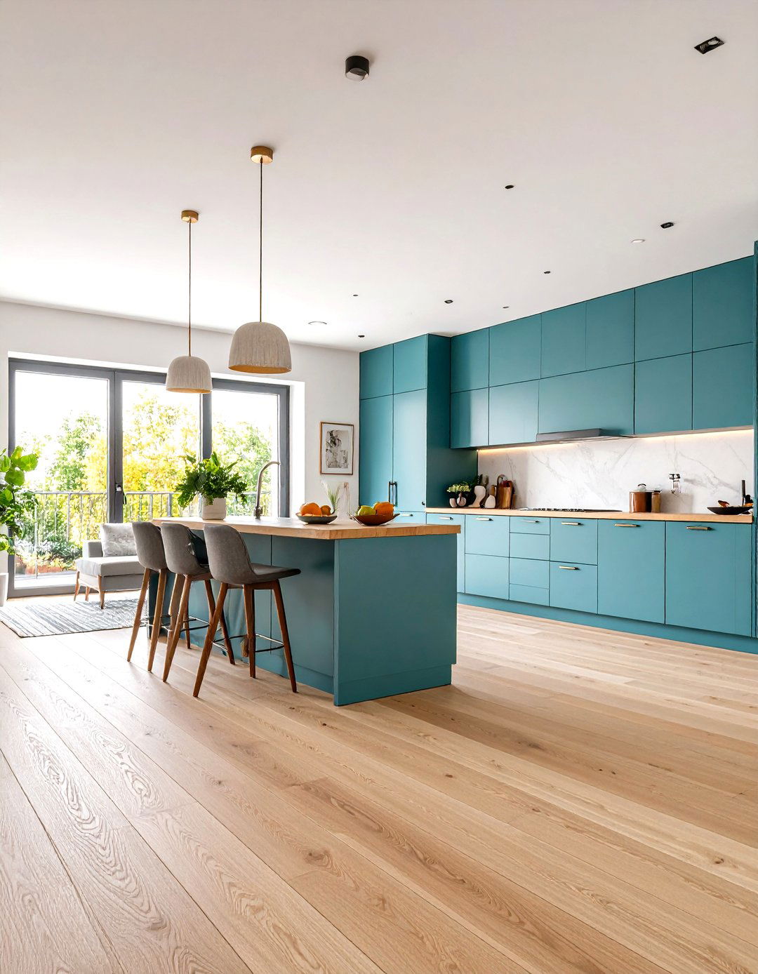 Rhythmic Flow of Continuous Flooring - 30 rhythm in interior design ideas