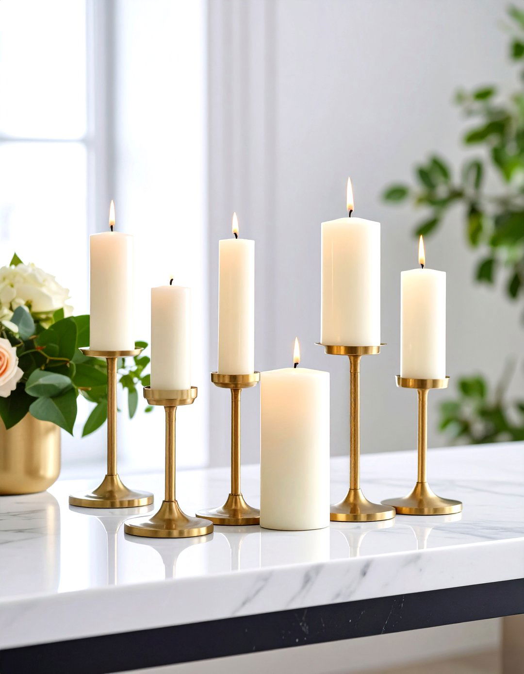 Rhythmic Progression of Candle Holder Heights - 30 rhythm in interior design ideas