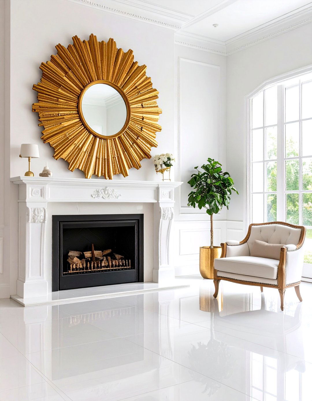 Rhythmic Radiation from a Central Light Fixture - 30 rhythm in interior design ideas