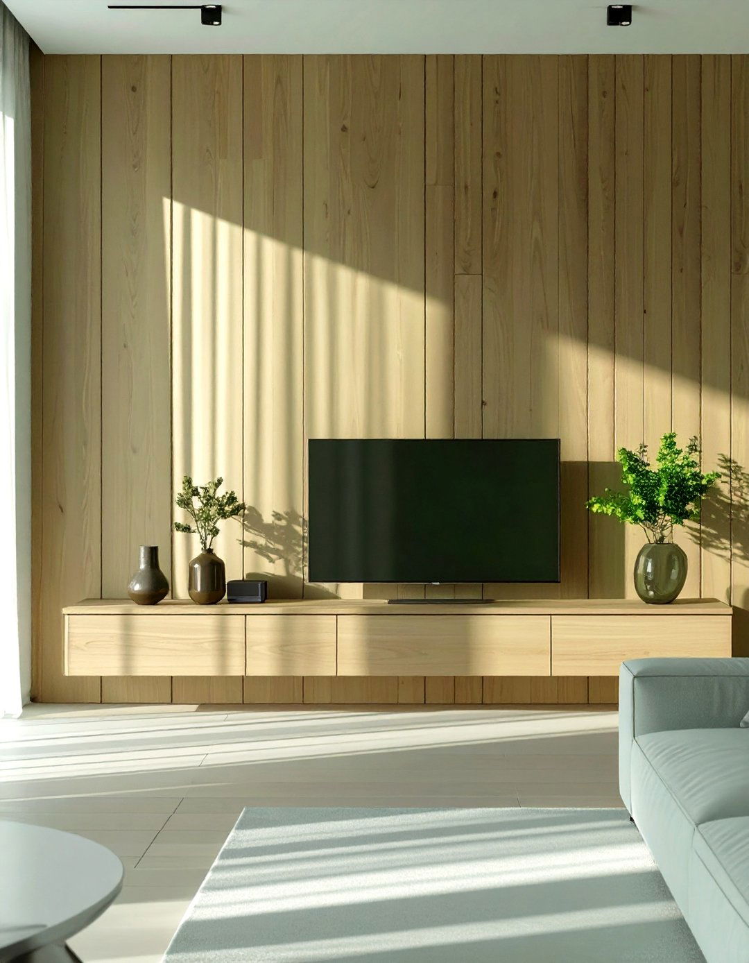 Ribbed Wood Wall Paneling - 30 texture in interior design ideas