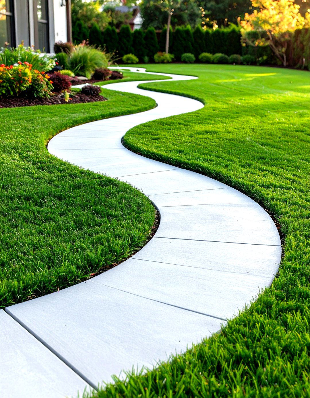 Ribbon Driveway Half Circle Design - 30 front yard half circle driveway designs