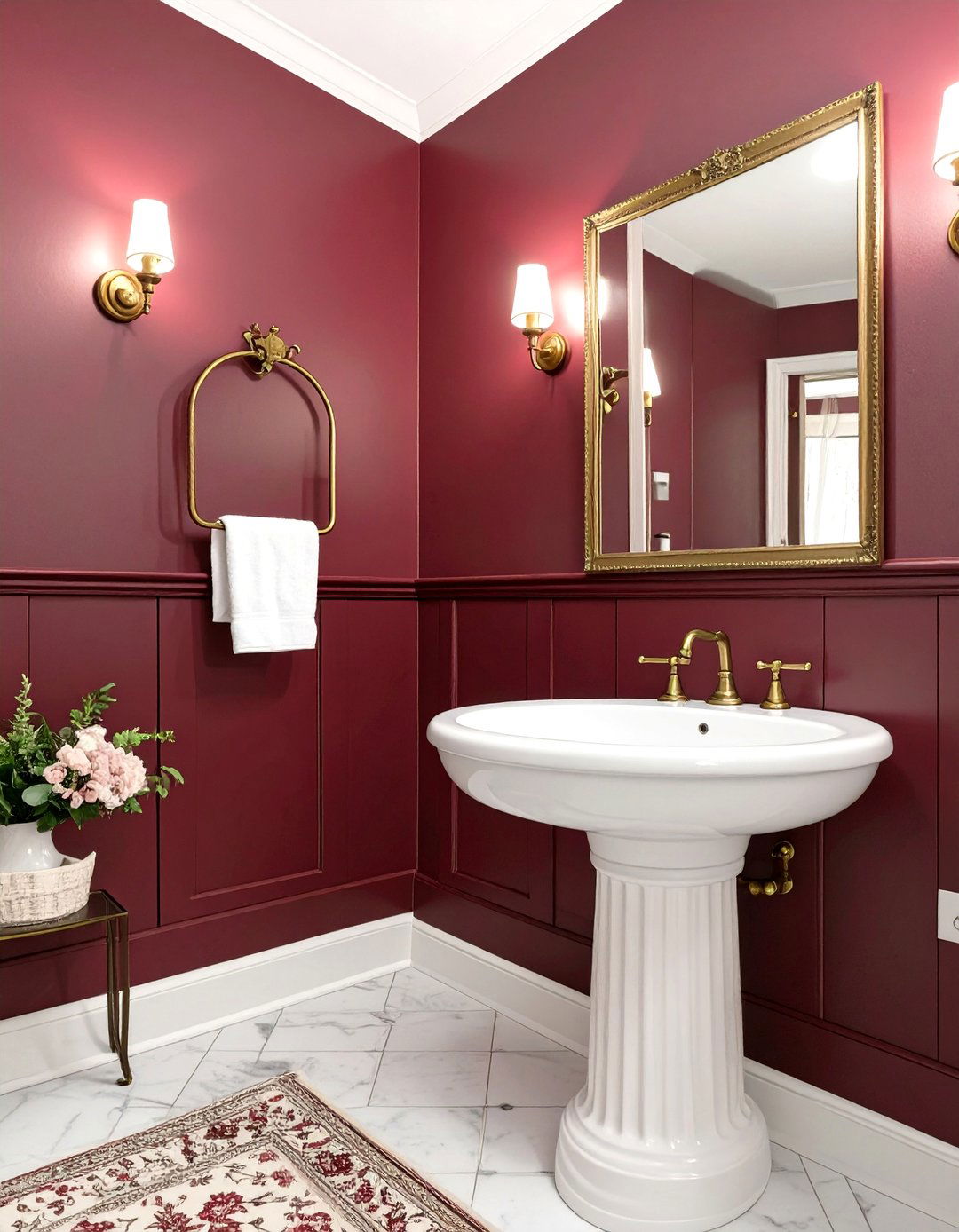 Rich Burgundy Bathroom - 30 bathroom colors ideas
