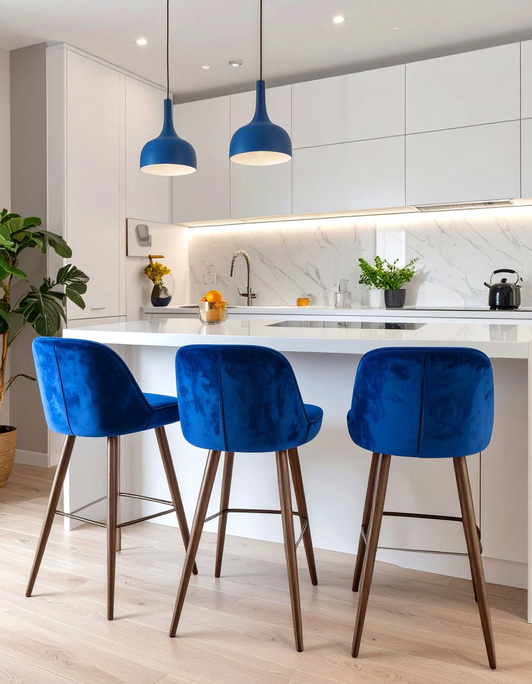 Rich Jewel Toned Accent Colors - 30 small kitchen trends 2025