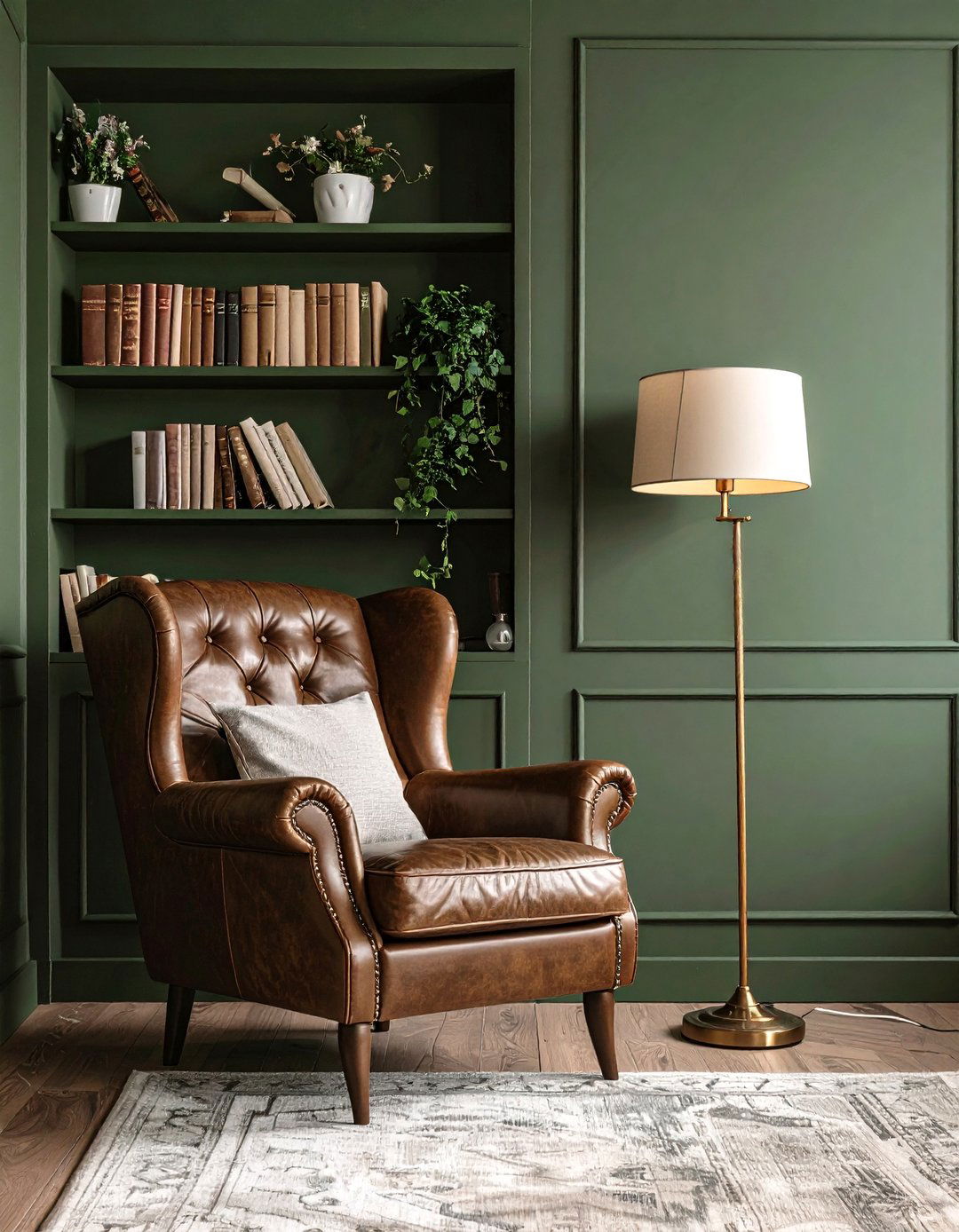 Ripe Olive A Cozy and Eclectic Reading Nook - 30 2025 paint color trends sherwin williams
