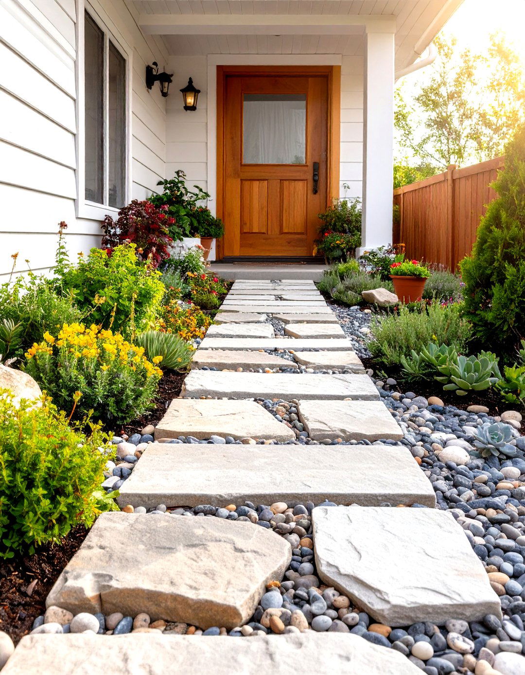 Rock Garden Pathway for Front Entrances - 30 rock garden ideas for front yard