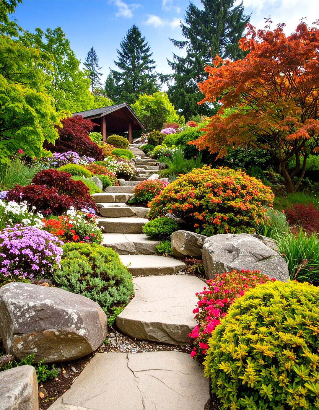 Rock Garden with Alpine Flowers - 30 flower bed garden ideas