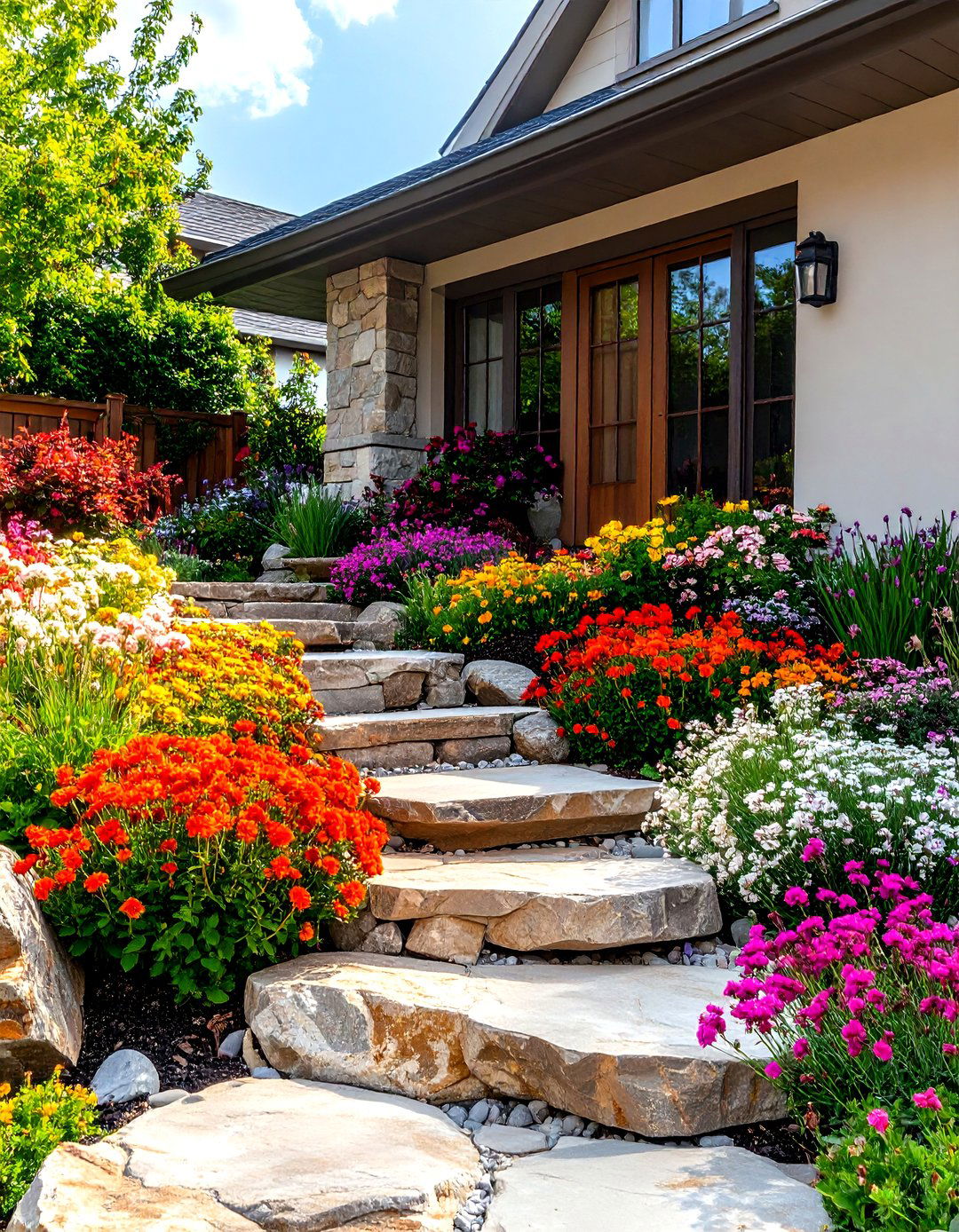 Rock Garden with Perennial Flowers - 30 rock garden ideas for front yard
