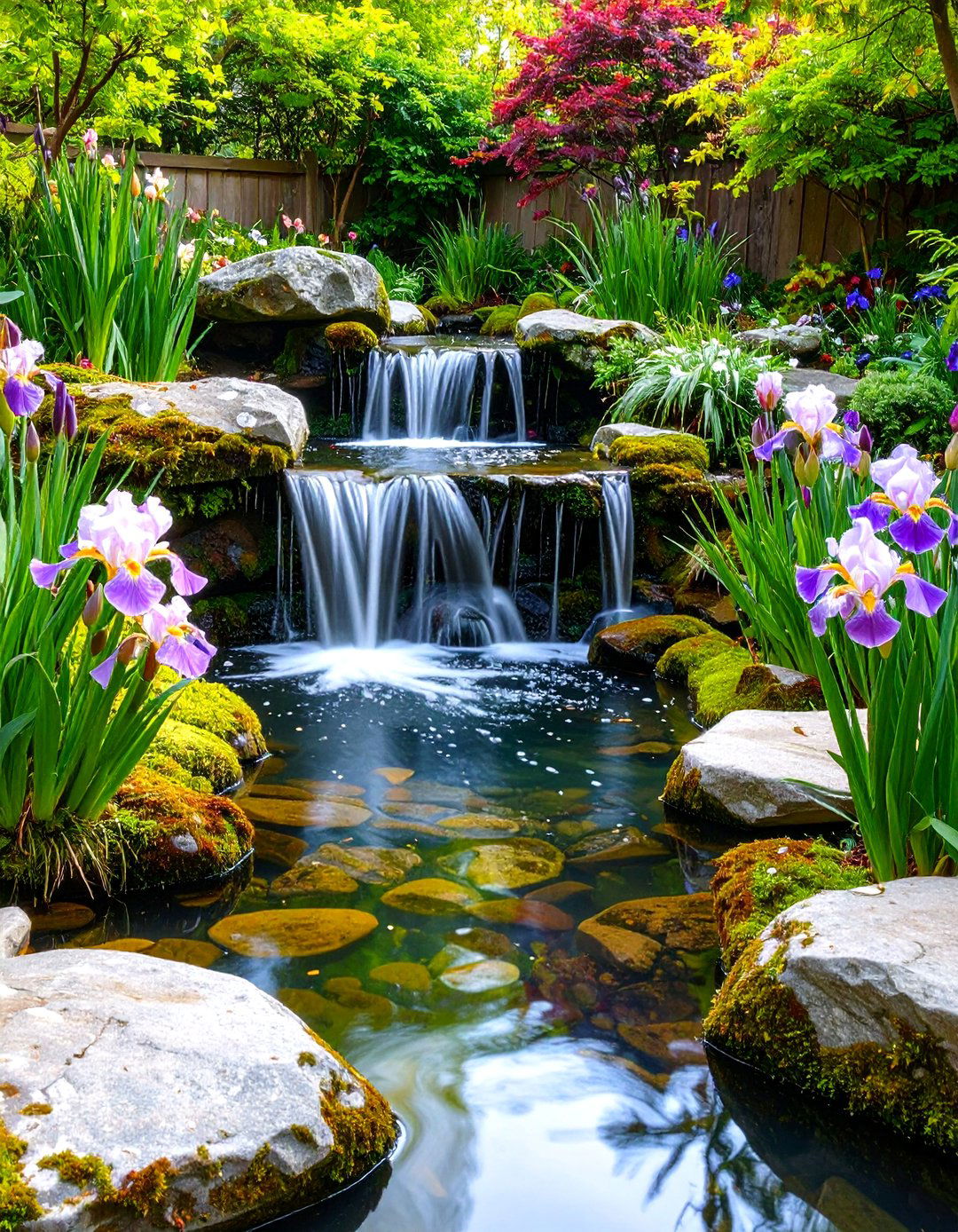 Rock Garden with a Small Pond - 30 rock garden landscaping ideas