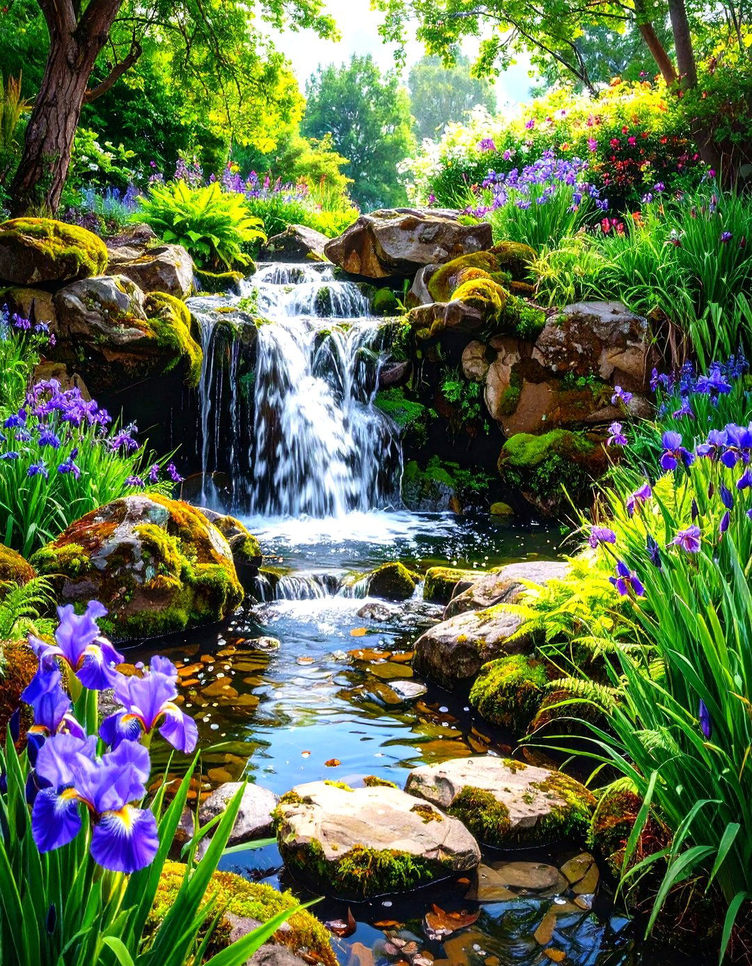 Rock Garden with a Water Feature - 30 simple rock garden ideas