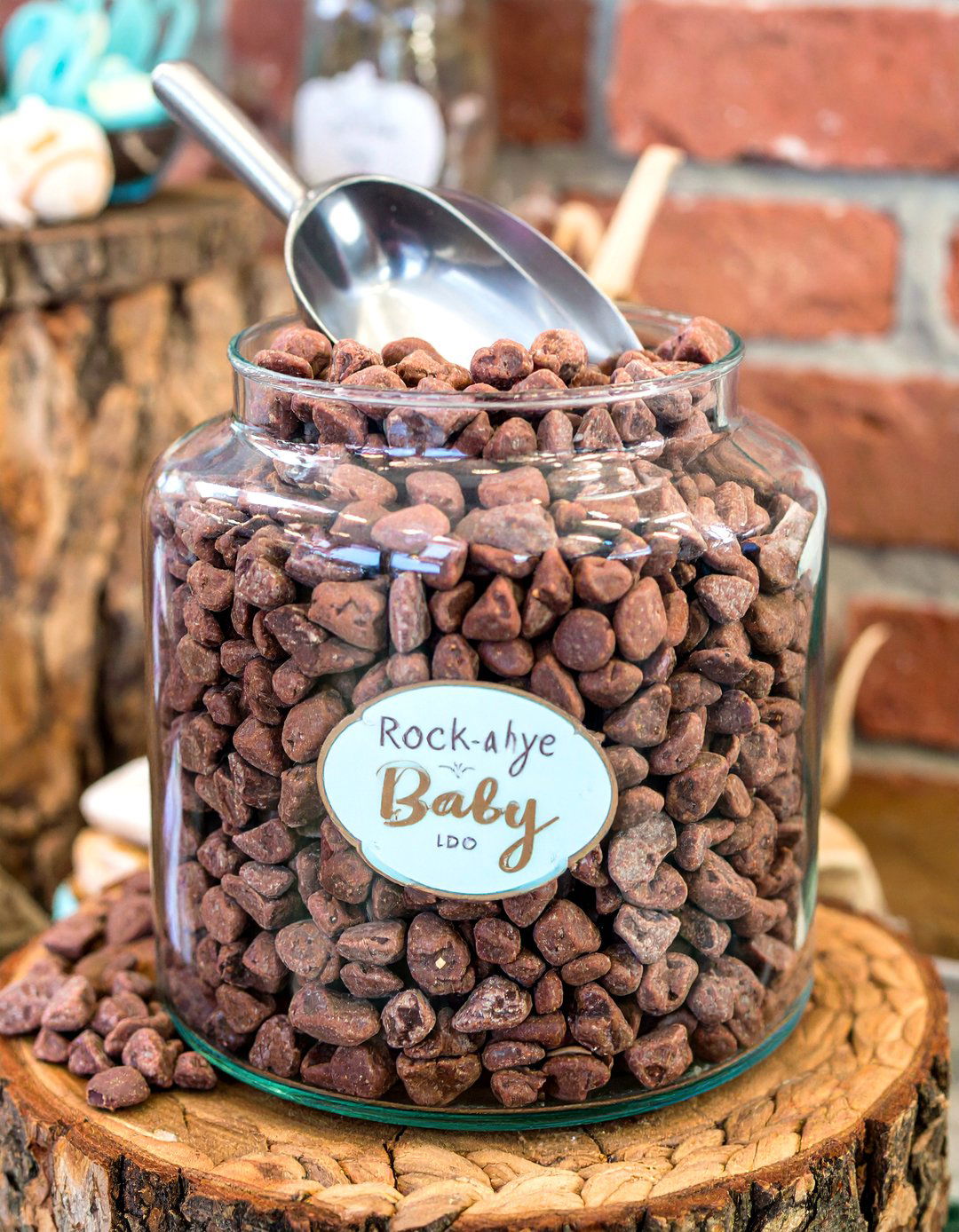 Rock a Bye Baby Chocolate Rocks - 30 cute baby baby shower food ideas