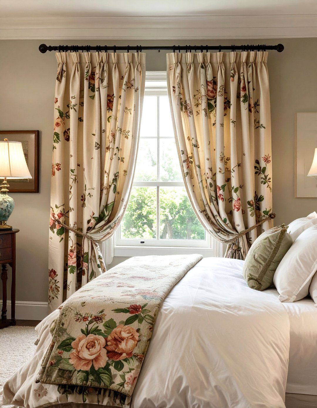 Rod Pocket Curtains for a Traditional Bedroom - 30 curtains for bedroom ideas