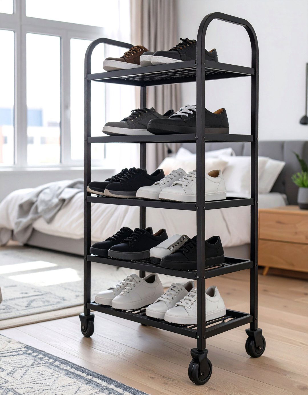 Rolling Cart Shoe Closet - 30 shoe closet ideas