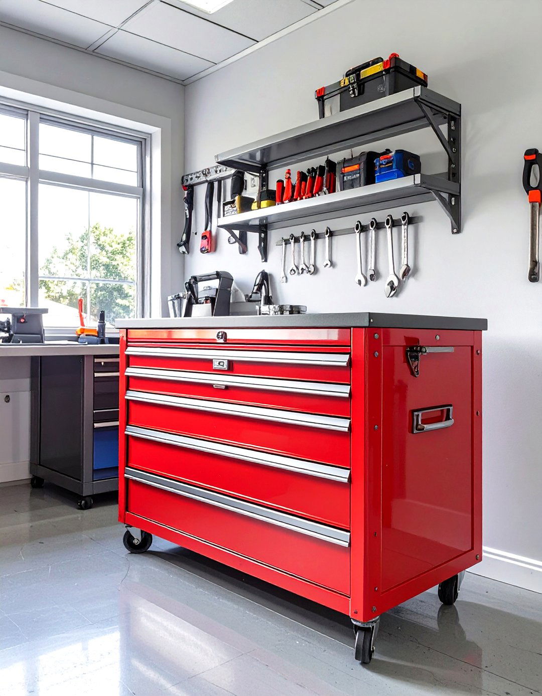 Rolling Tool Chest for Small Garages - 30 small garage ideas