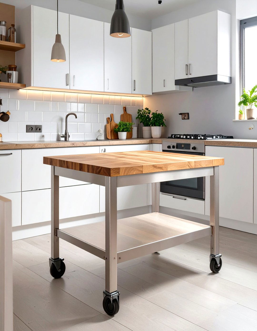 Rolling Utility Cart for a Mobile Island - 30 small home design ideas