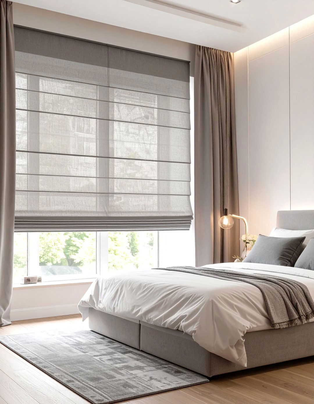 Roman Shades for a Tailored Bedroom Look - 30 curtains for bedroom ideas