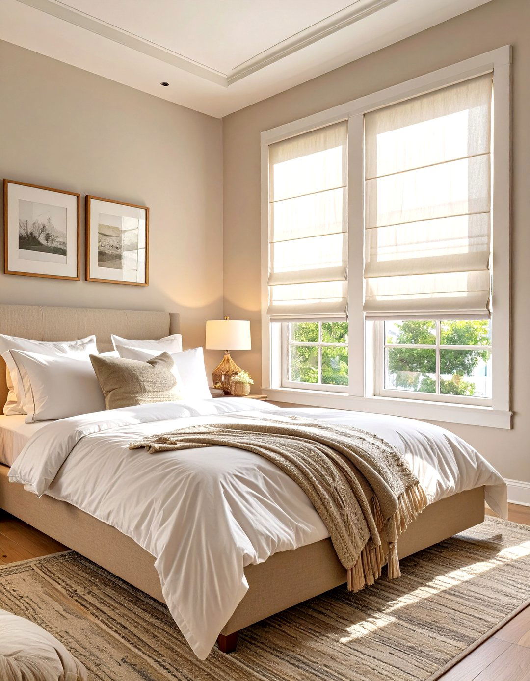 Roman Shades for a Tailored Bedroom Look - 30 curtain ideas for bedroom