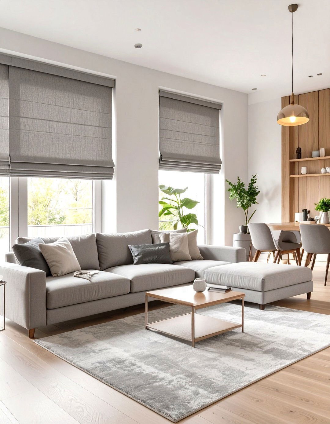 Roman Shades for a Tailored Look - 30 curtain ideas for living room