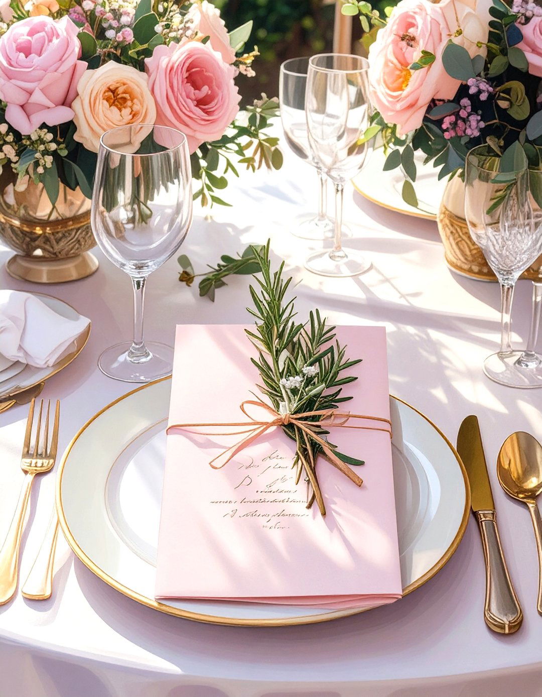 Romantic Calligraphy Place Cards - 30 wedding shower decor ideas