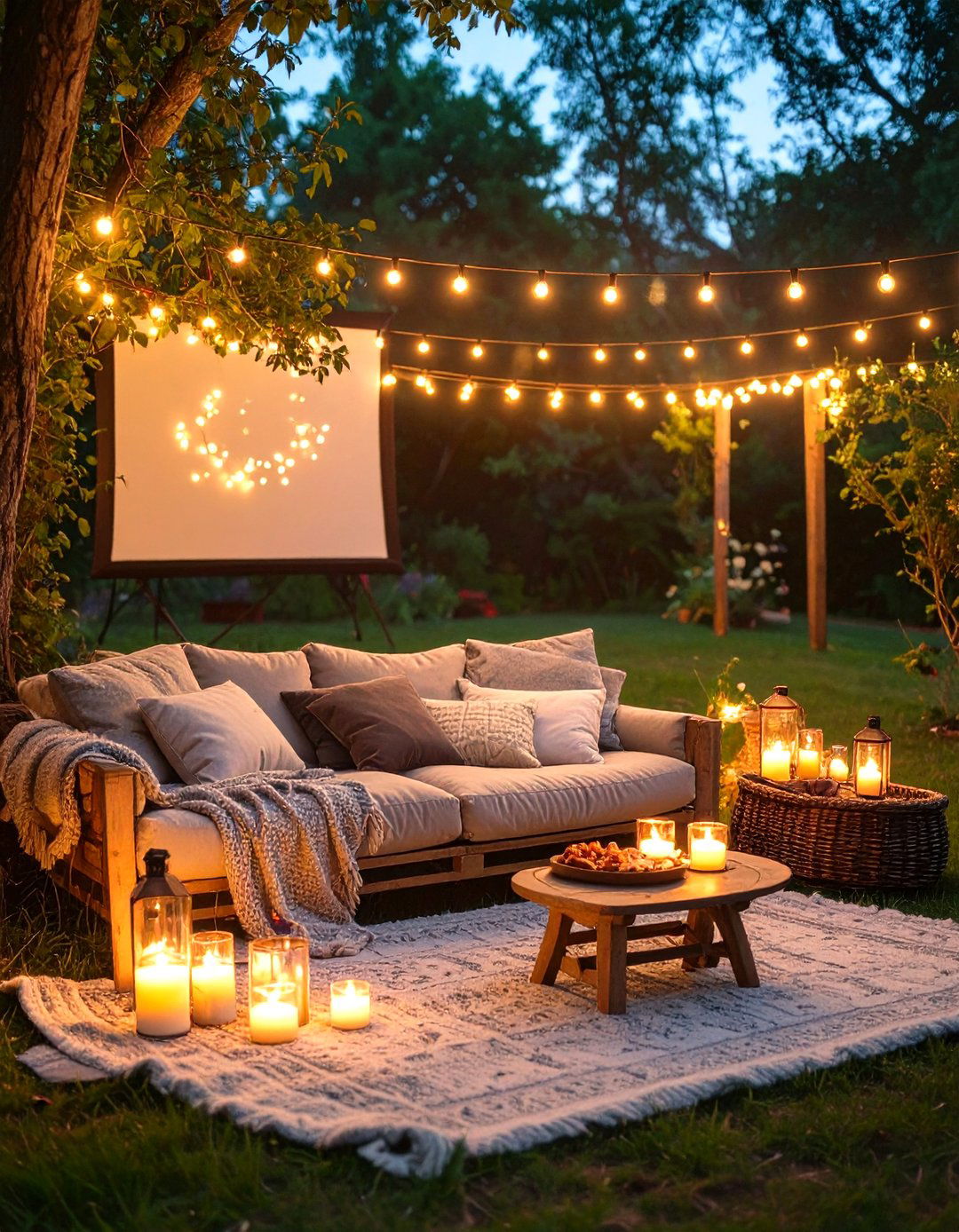 Romantic Movie Date Night for Two - 30 backyard movie night ideas