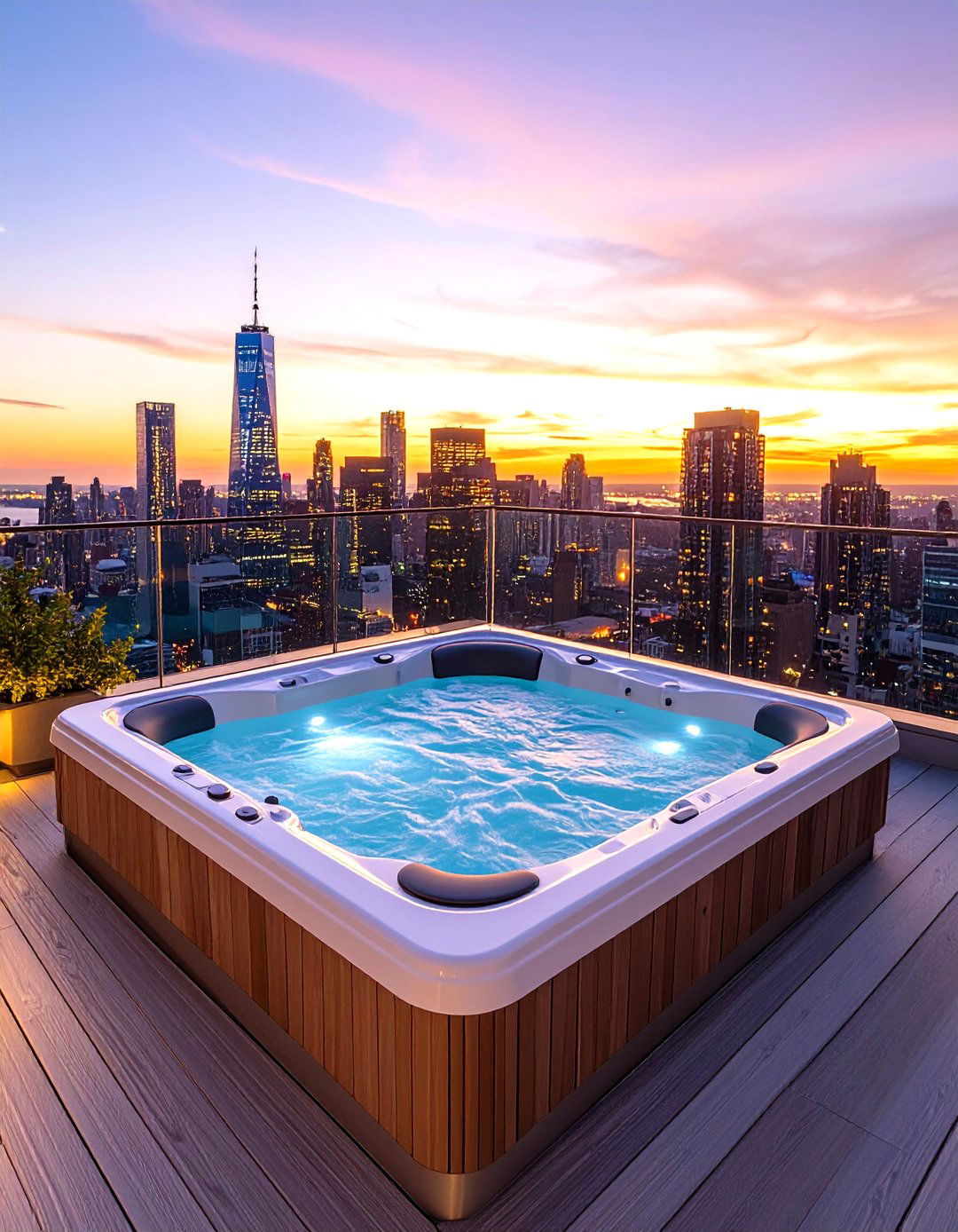 Rooftop Deck with a Hot Tub - 30 rooftop deck ideas