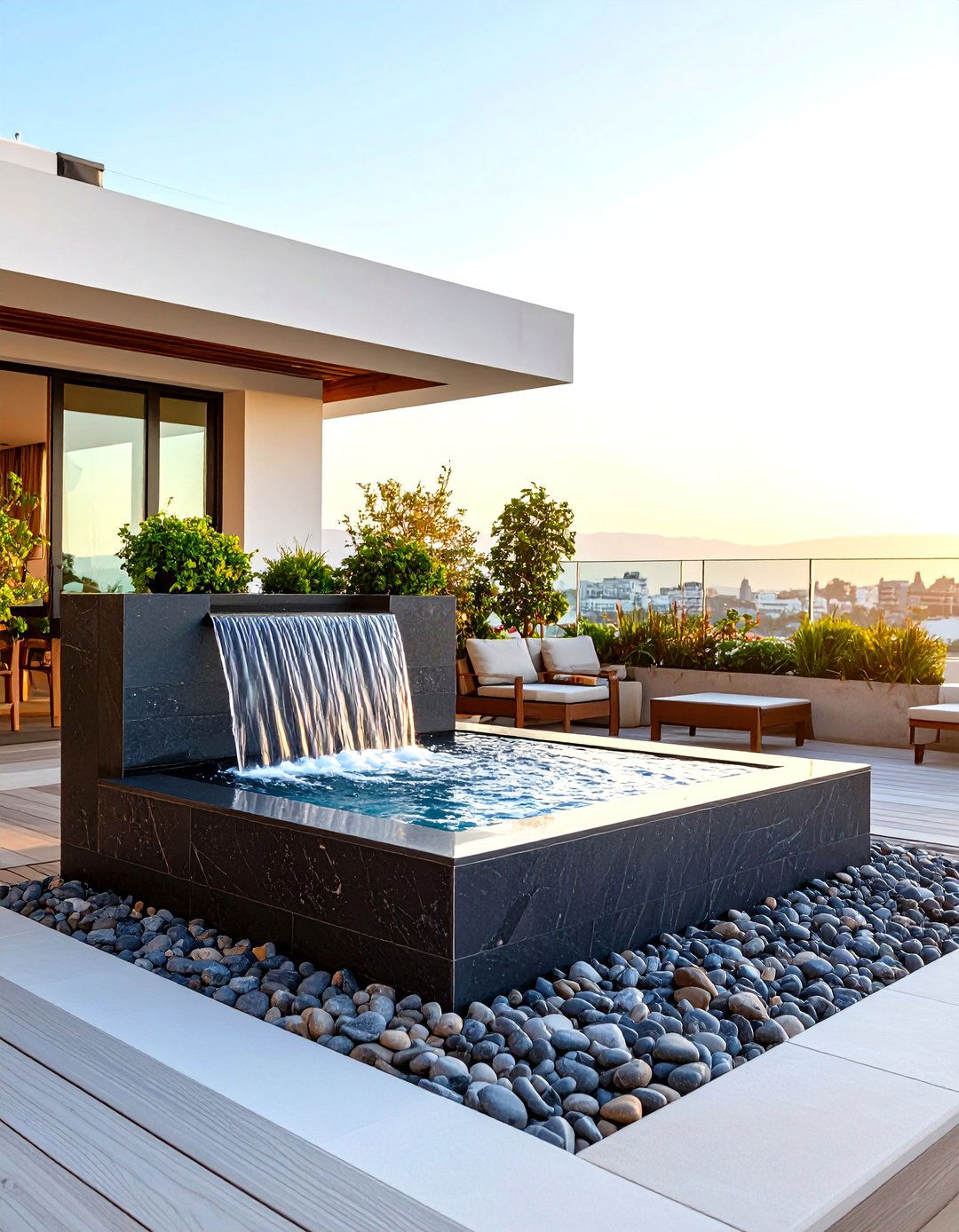 Rooftop Deck with a Water Feature - 30 rooftop deck ideas