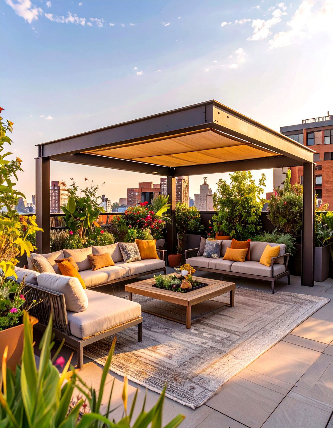 Rooftop Garden Pavilion - 30 backyard pavilion ideas
