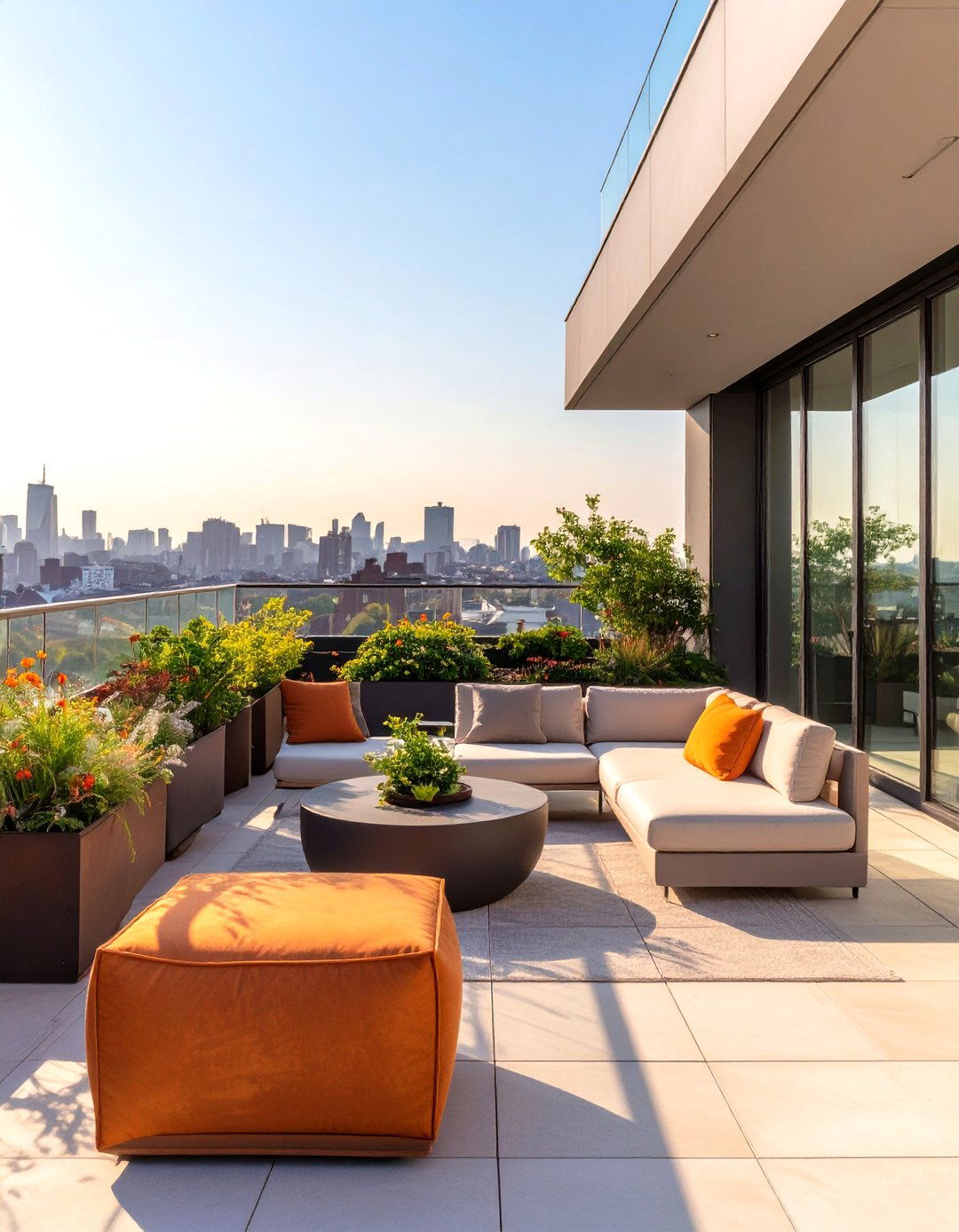 Rooftop Garden and Lounge Area - 30 outdoor living space ideas