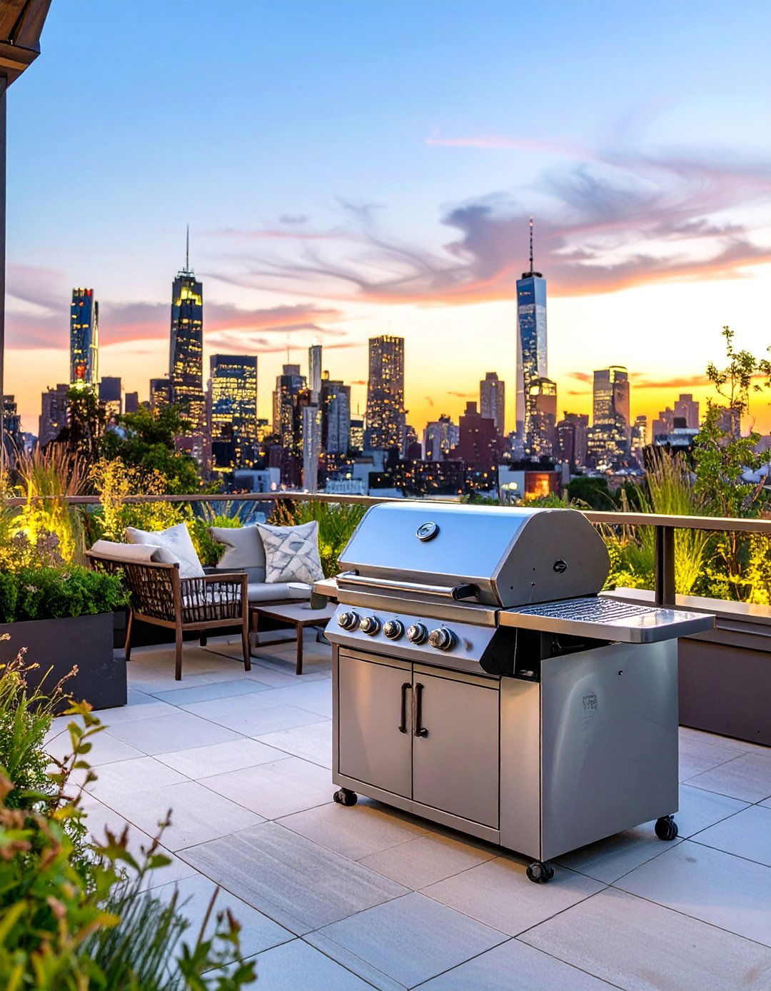 Rooftop Outdoor Grill Oasis - 30 outdoor grill ideas