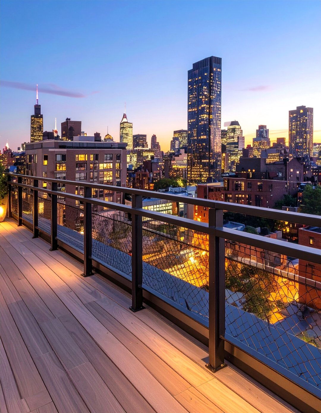 Rooftop Terrace Cable Deck Railing - 30 cable deck railing ideas
