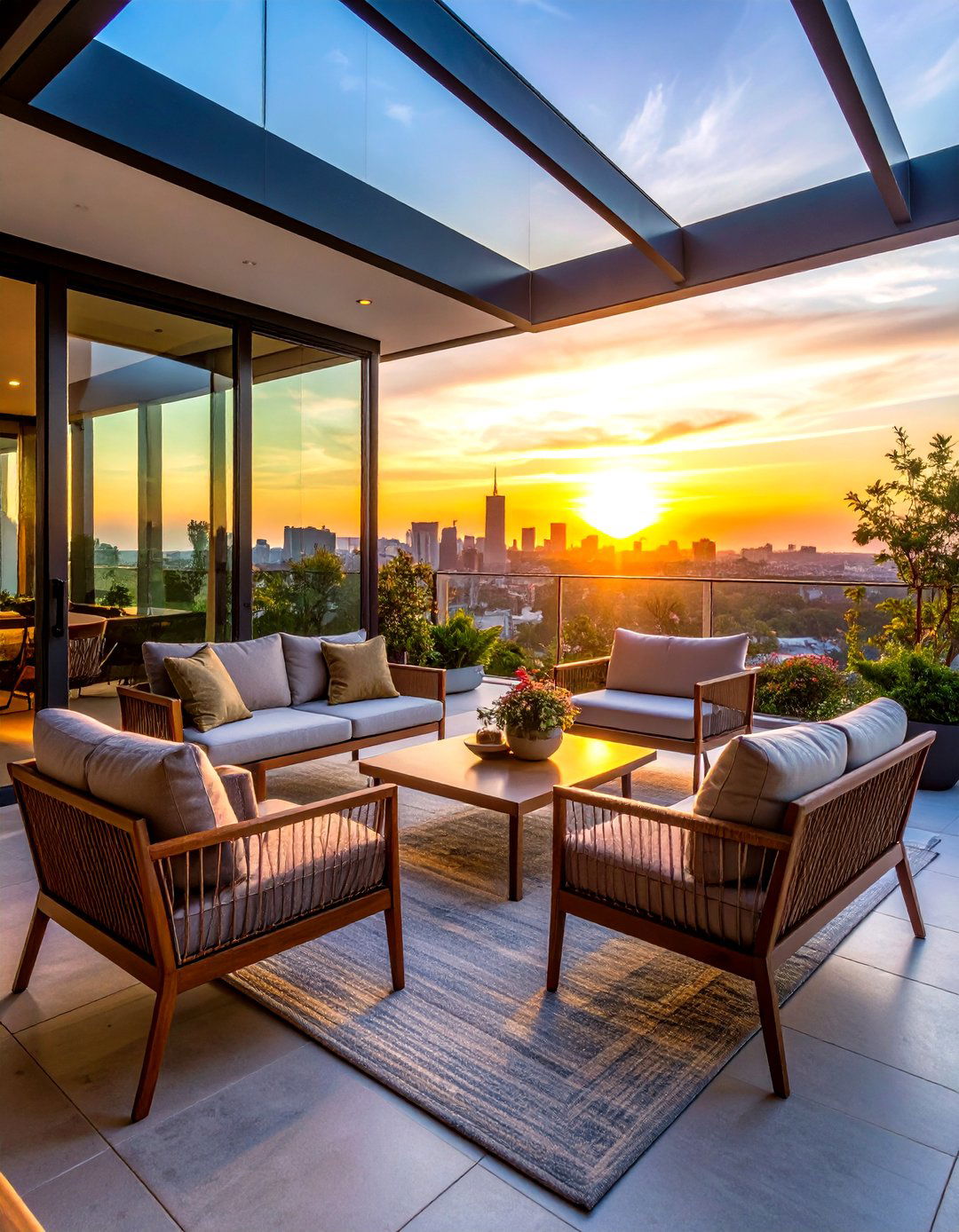 Rooftop Terrace Glass Patio Enclosure - 30 patio enclosures ideas