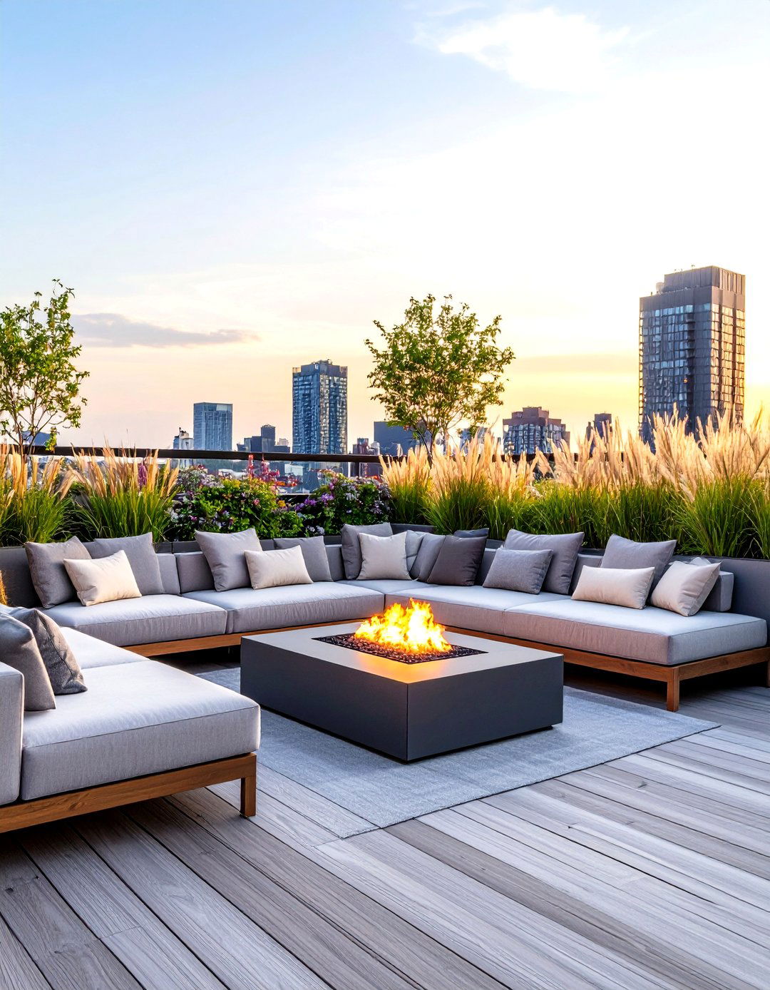 Rooftop Terrace Lounge - 30 outdoor sitting area ideas