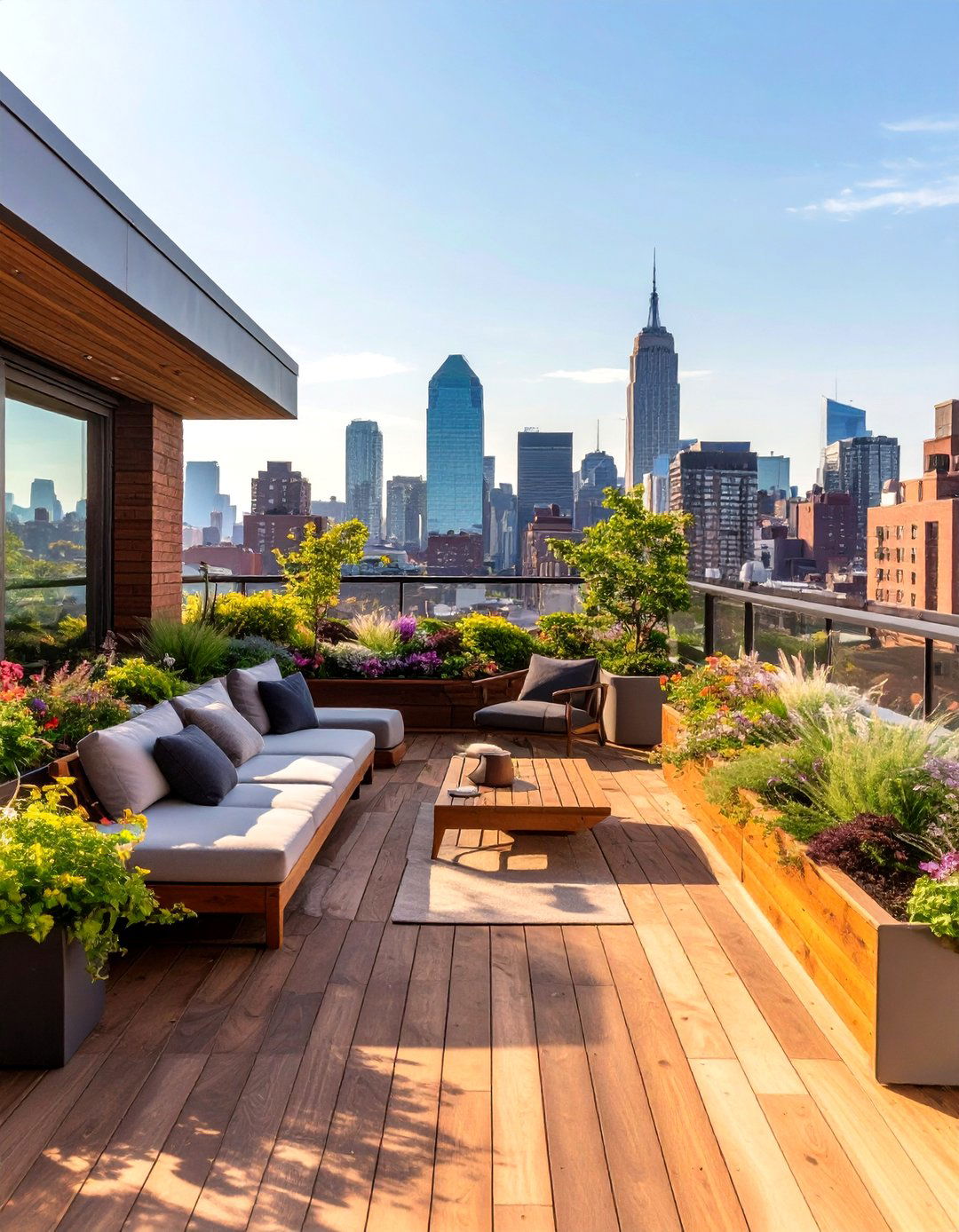 Rooftop Wood Deck - 30 wood deck ideas