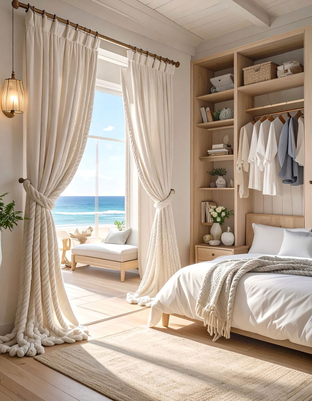 Rope or String Curtains for Texture - 30 alternative to closet door ideas