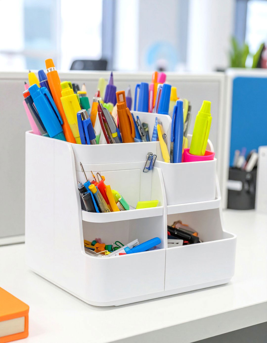 Rotating Desk Organizer Caddy - 30 small office cubicle decoration ideas