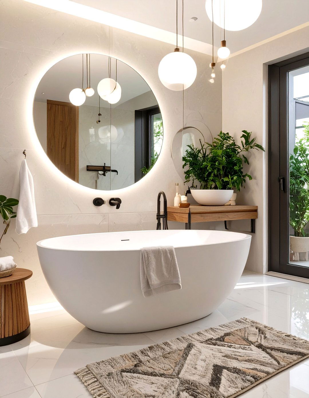 Round Shapes Bathroom - 30 modern bathroom decor ideas