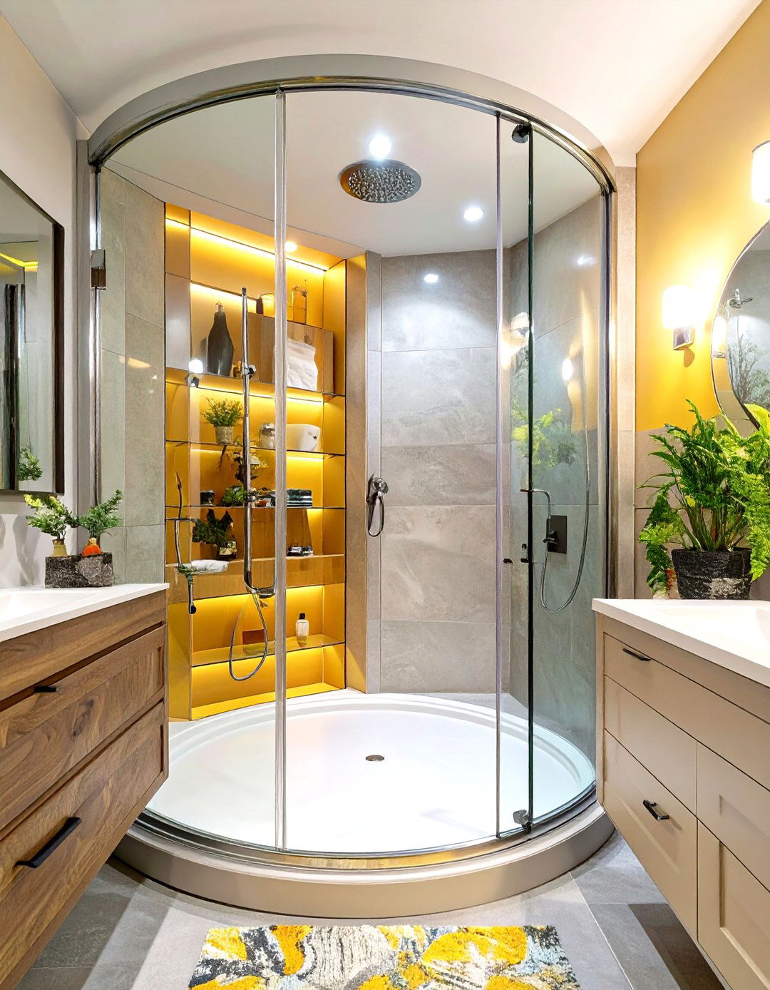 Round Shower Enclosure - 30 shower small bathroom ideas