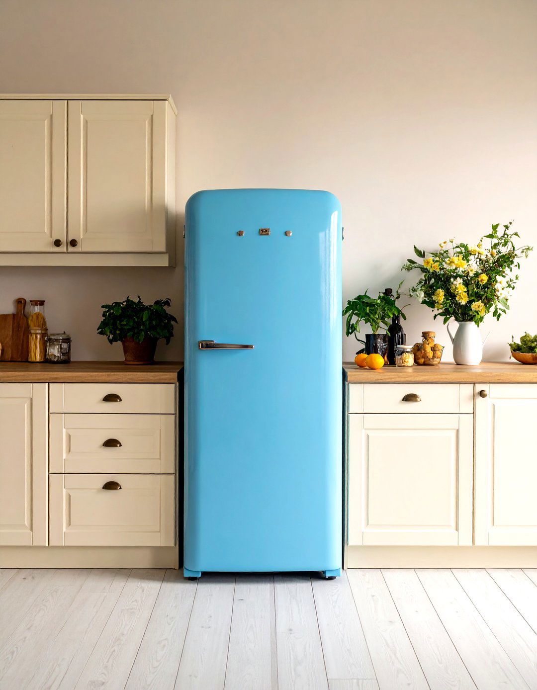 Rounded Retro Refrigerators - 30 retro kitchen ideas
