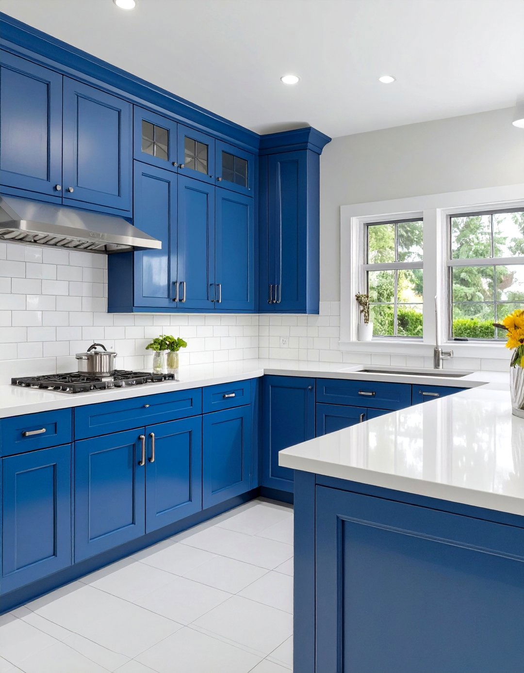 Royal Blue Kitchen Cabinets for a Bold Statement - 30 blue kitchen cabinets ideas