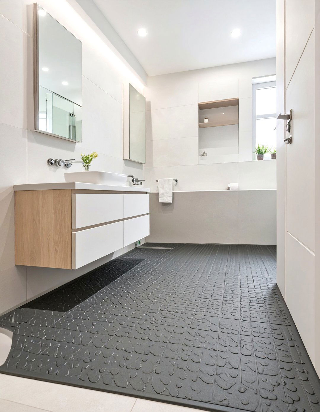 Rubber Bathroom Floor - 30 bathroom floor ideas