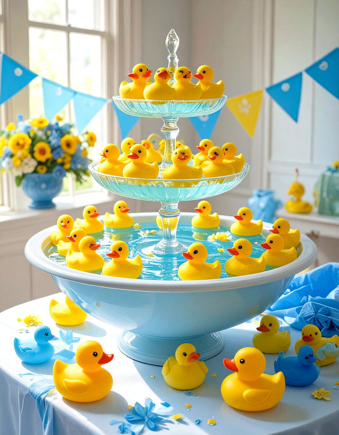 Rubber Ducky Bath Time Theme - 30 simple boy baby shower ideas