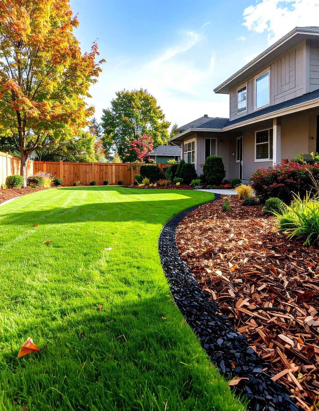 Rubber Mulch Border Edging - 30 front yard mulch ideas