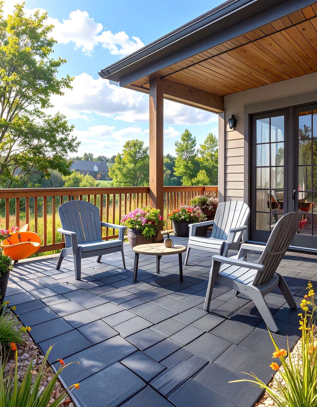 Rubber Paver Deck Flooring - 30 deck floor covering ideas