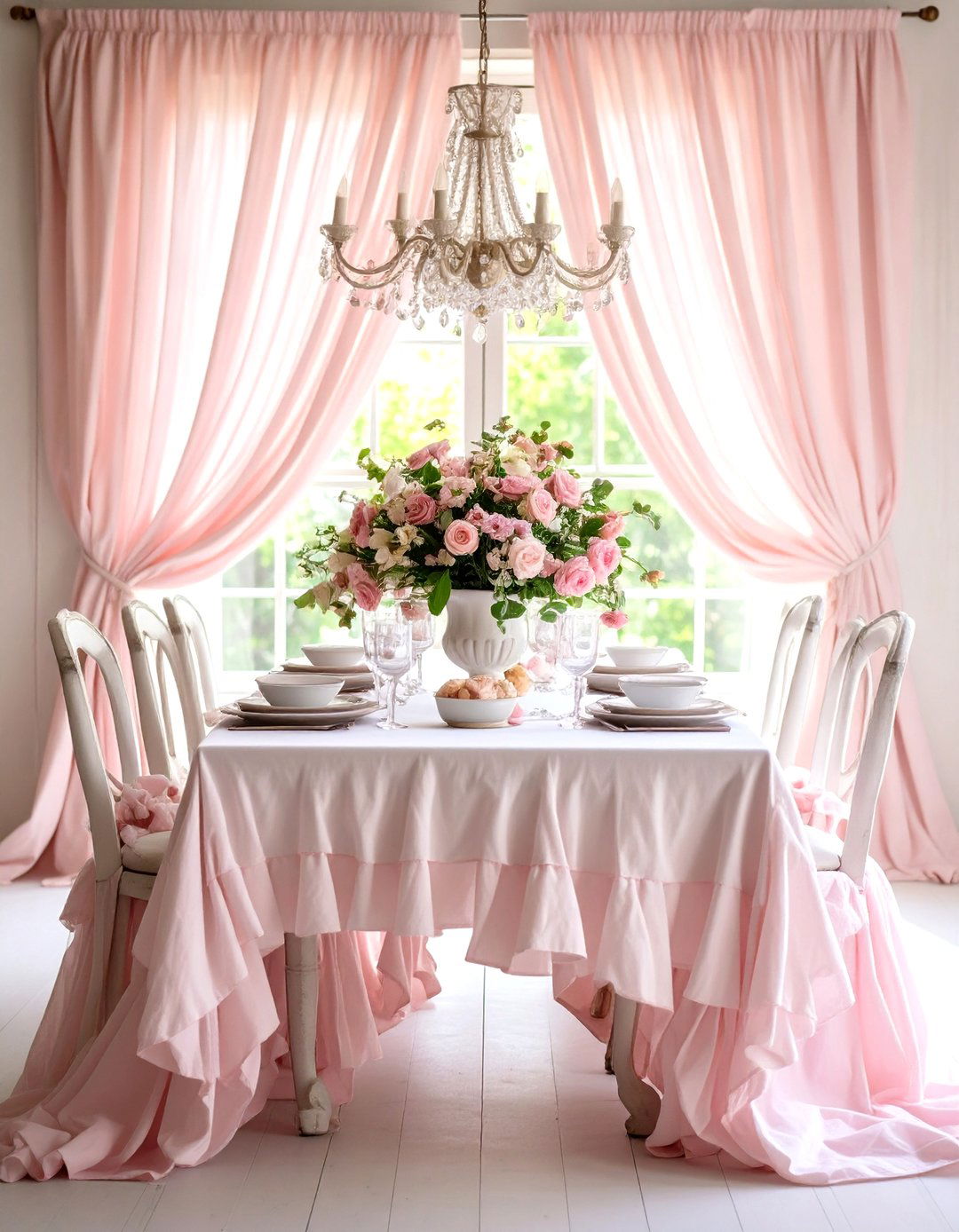 Ruffled Dining Room Curtains - 30 dining room curtains ideas