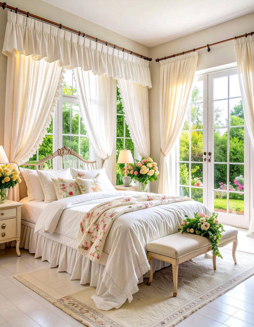 Ruffled Patio Door Curtains - 30 patio door curtain ideas
