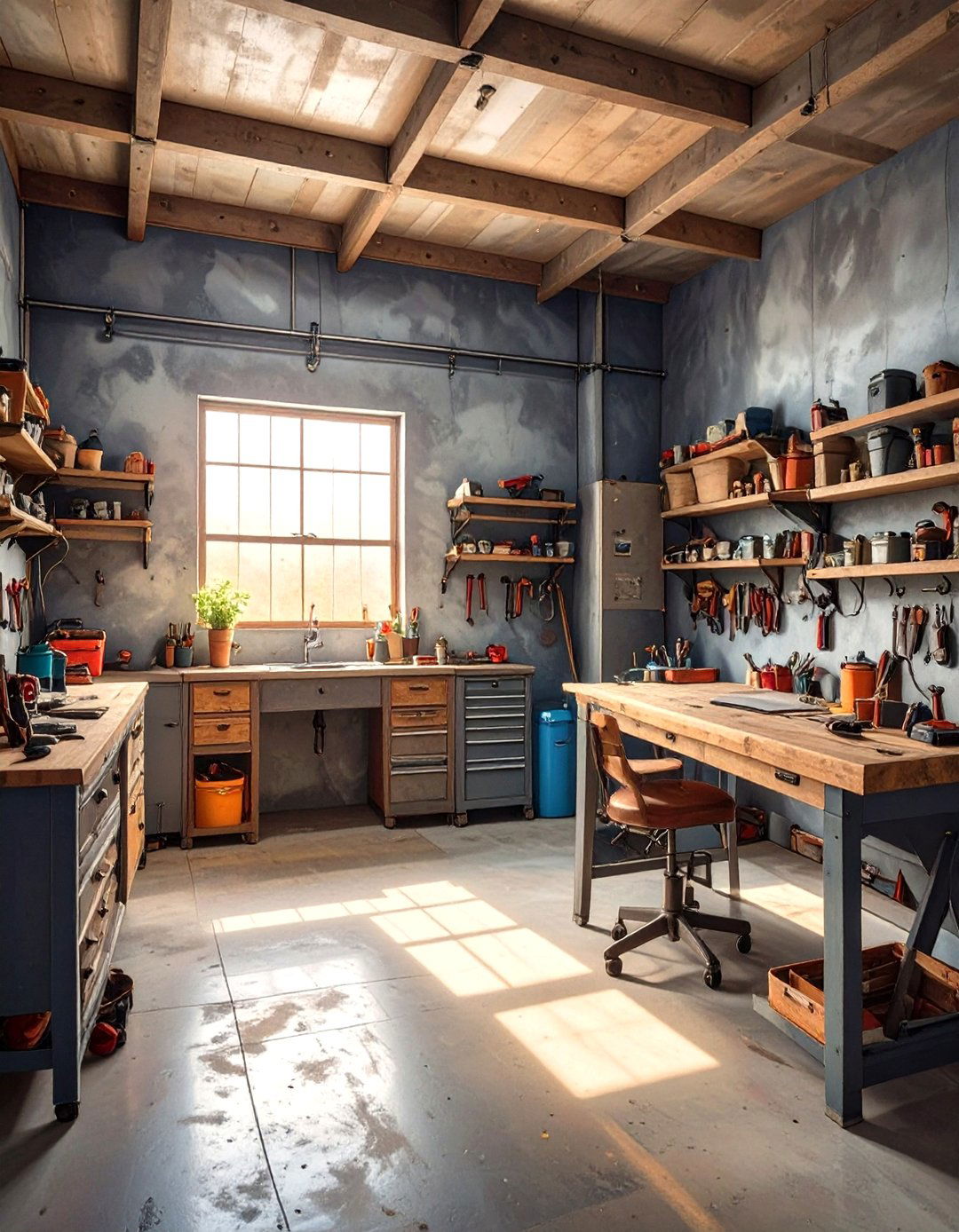 Rugged Textured Paint Finish - 30 garage wall paint ideas