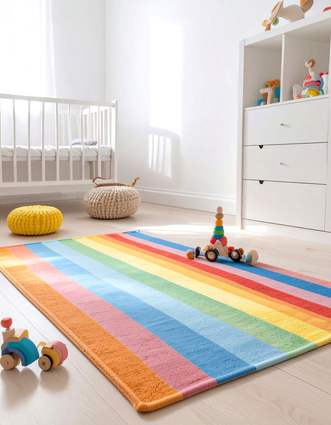 Rugs to Define Play Zones - 30 toddler girl room ideas on a budget