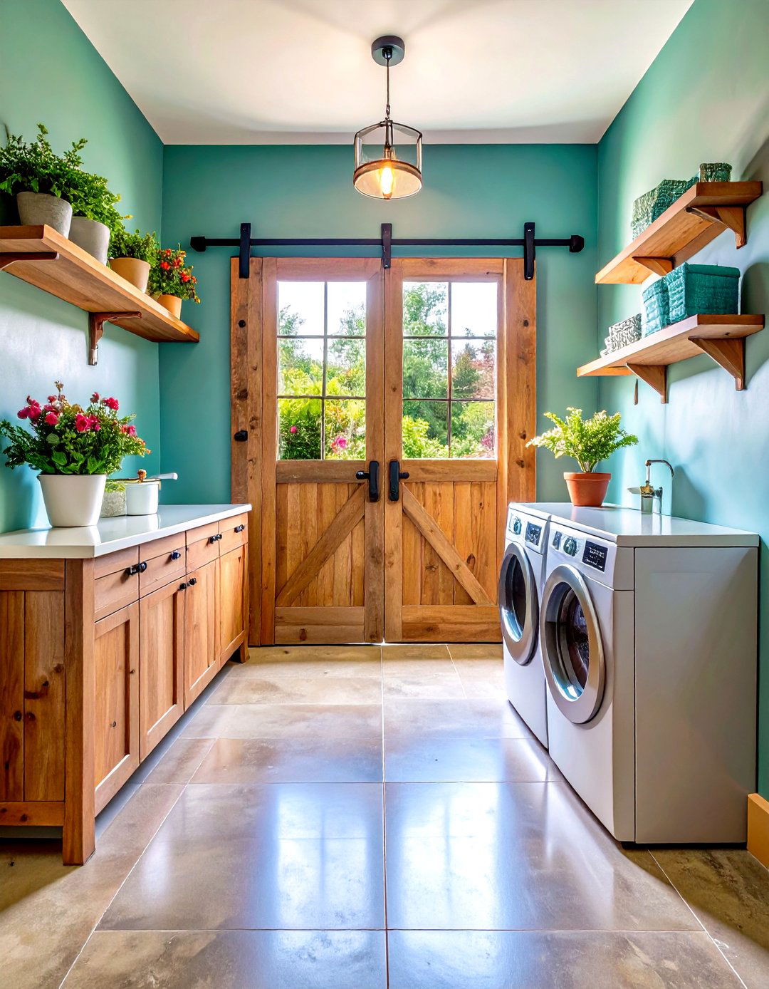 Rustic Barn Door Laundry Room - 30 farmhouse laundry room ideas