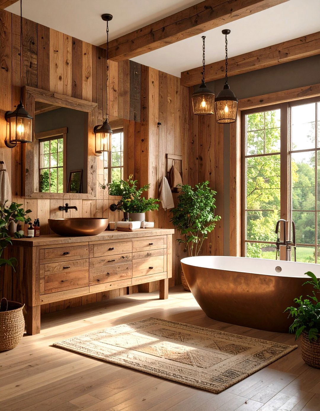 Rustic Cabin Bathroom Getaway - 30 5x8 bathroom remodel ideas